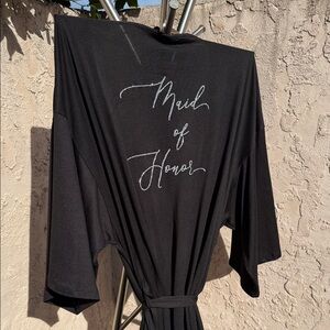 Black Maid of Honor Robe